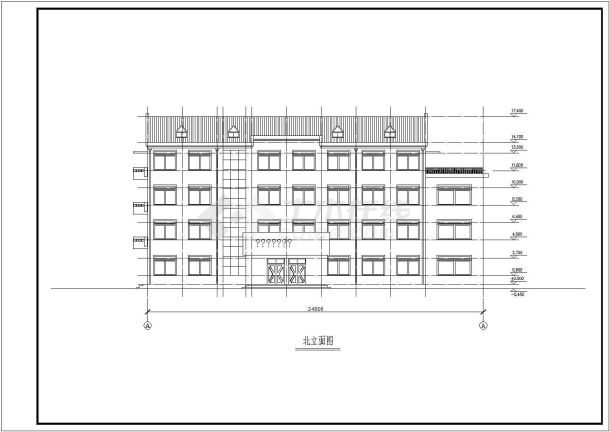 某地铁路用房(站调楼)建筑cad图-图一