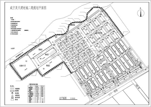 某三层建材城建筑CAD示意图-图一