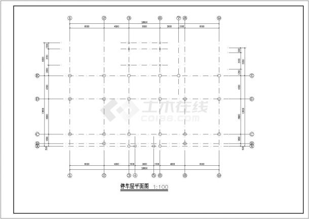 三层办公楼全套建筑图（框架结构）-图一