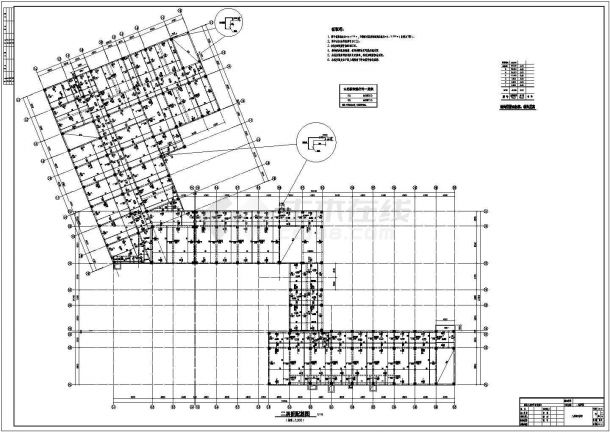六层框架结构教学楼结构施工图-图二