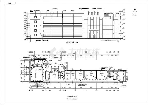 【江苏省】某地区小学教学楼建筑施工图（含设计说明）-图一