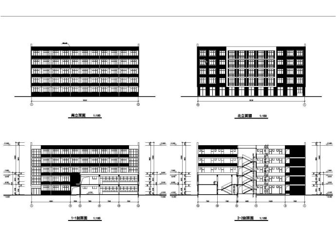 某地区中学食堂建筑施工图（含设计说明）_图1