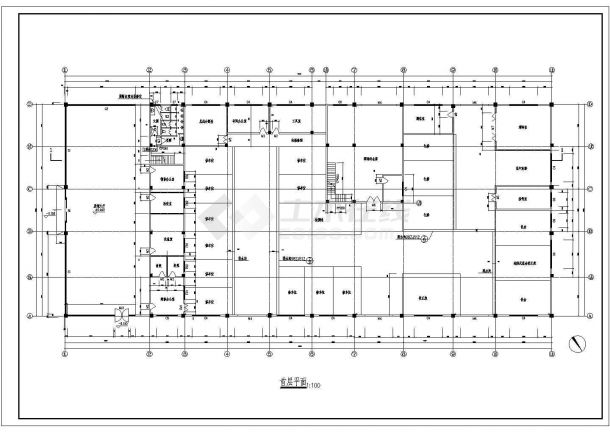 2层本田零售店建筑施工CAD参考图-图二