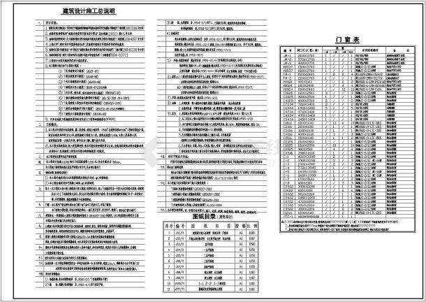 某菜市场4650㎡三层办公综全楼建筑施工图-图一