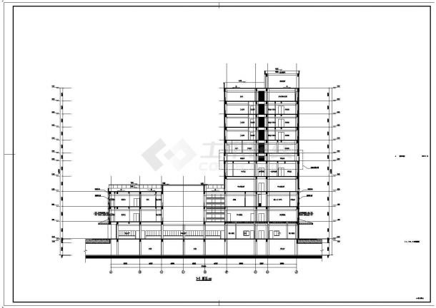 [江苏]25363.88㎡十一层现代风格市级甲等医院综合楼建筑设计施工图（知名设计院）VIP-图一