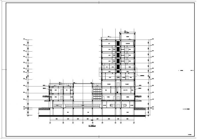 [江苏]25363.88㎡十一层现代风格市级甲等医院综合楼建筑设计施工图（知名设计院）VIP_图1