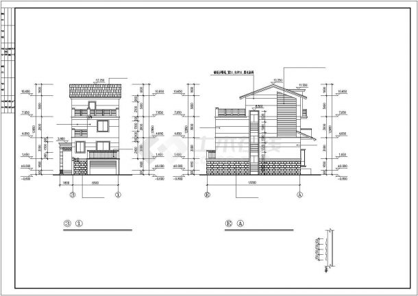 【吉安】豪华单体别墅建筑设计施工图纸-图一