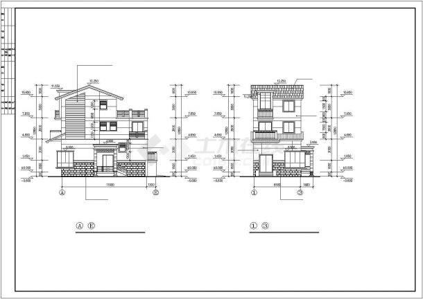 【吉安】豪华单体别墅建筑设计施工图纸-图二