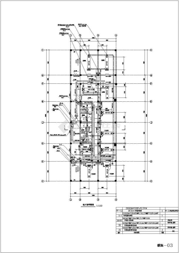 某影剧院中央空调暖通系统CAD施工示意图-图二