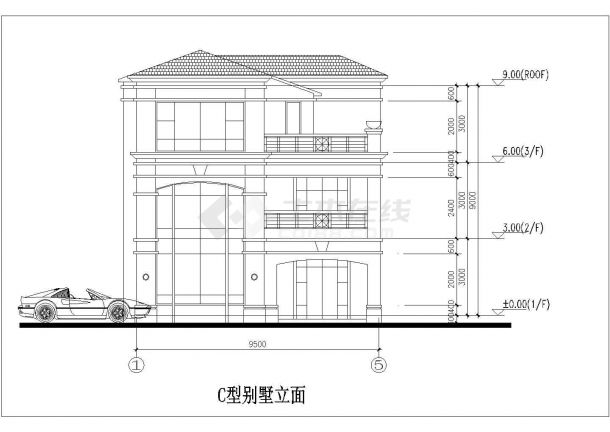 某市豪华单体别墅建筑设计施工图纸-图一