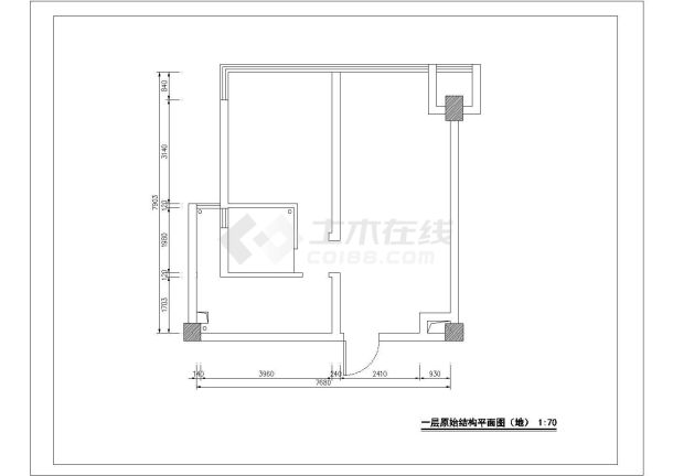 某地区大型二层欧式别墅设计施工图（共14张）-图一