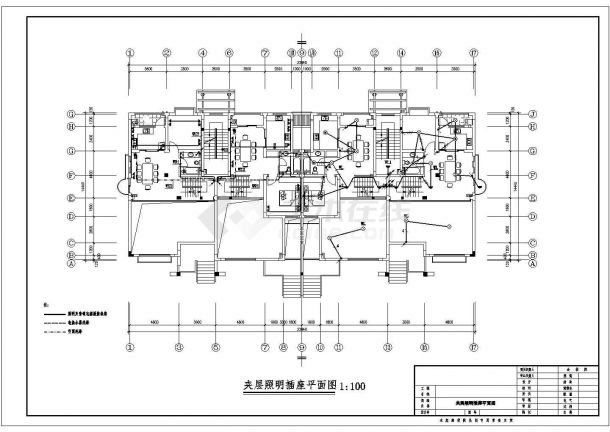 【上海】某联体别墅电气设计施工图纸-图二