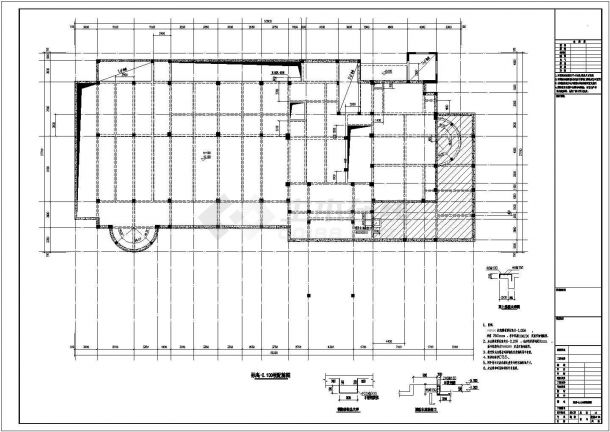三层剪力墙结构别墅结构施工图（6度抗震）-图一