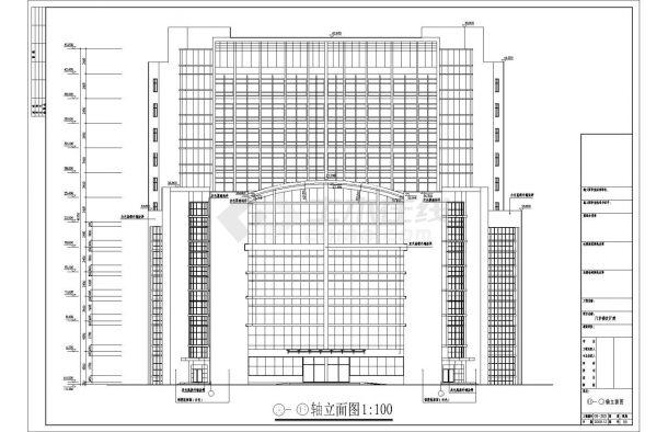 [温州]某10080㎡十八层人民医院门诊楼改扩建建筑施工图-图一