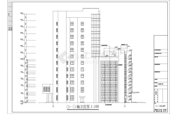 [温州]某10080㎡十八层人民医院门诊楼改扩建建筑施工图-图二