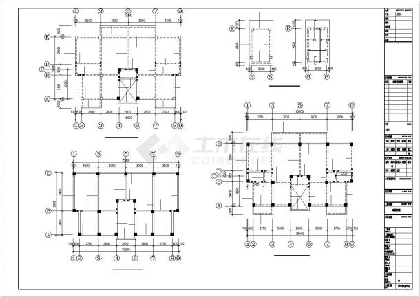 三层框架结构住宅楼结构施工图（独立基础）-图一