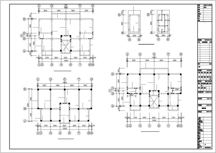 三层框架结构住宅楼结构施工图（独立基础）_图1