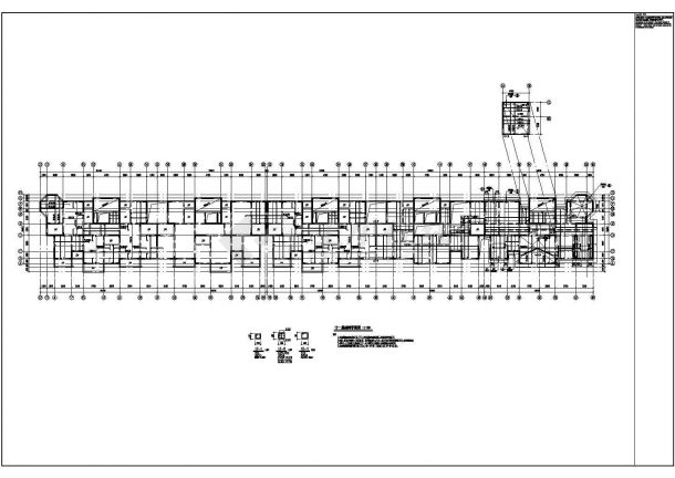 钢框架住宅基础平面结构图（共13张）-图二
