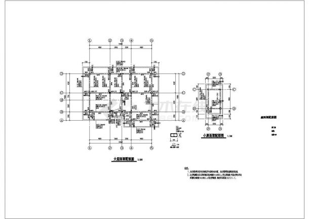 二层框架公园景观办公楼结构施工图（桩基础）-图二