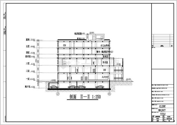 [上海]某26293㎡十五层三级甲等专科医院住院楼方案扩初图和建筑施工图-图一