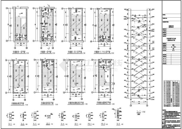 31层框支剪力墙结构综合楼结构施工图（带转换层筏型基础）-图二