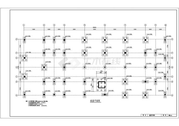 六层预应力管桩基础框架结构办公楼结构施工图-图二