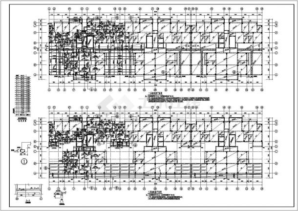 十八层墩基础框剪结构高层住宅结构施工图（独立基础）-图二