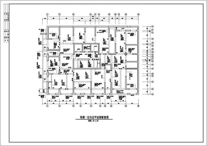 38层桩筏基础剪力墙结构高层住宅楼结构施工图_图1