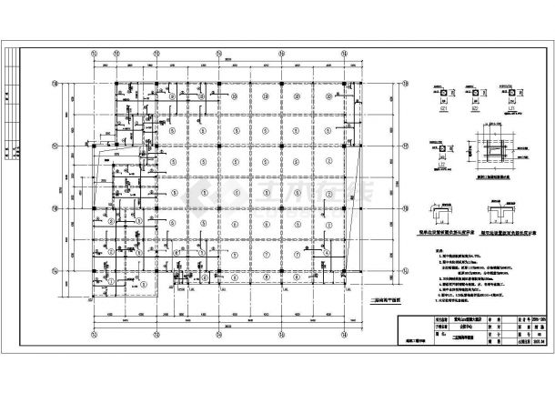 框架结构国际酒店会议中心结构施工图（三层墩基础）-图一