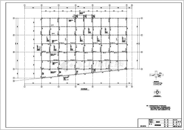 框架结构国际酒店会所结构施工图（三层墩基础）-图一