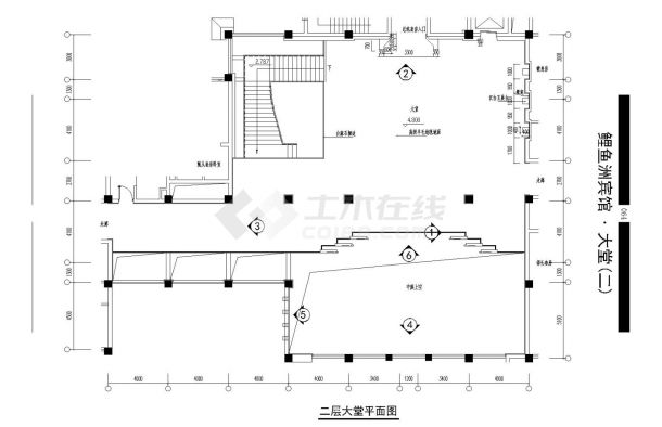 某框架结构现代多层酒店建筑设计施工图CAD精-图二
