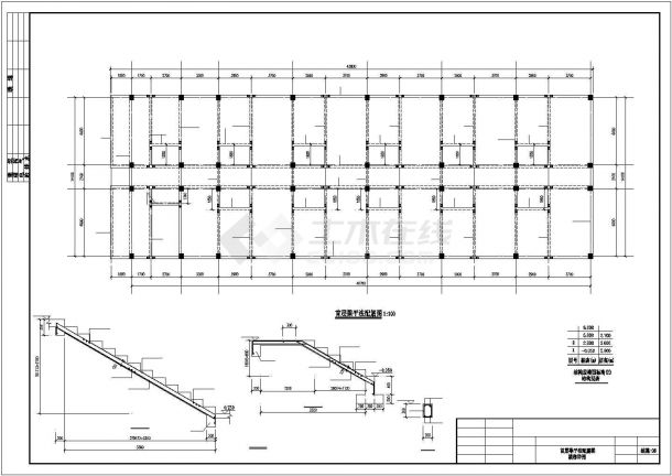 柱下独立基础框架结构住宅楼结构施工图-图二
