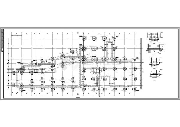 四层桩基础框架结构办公楼结构施工图-图二