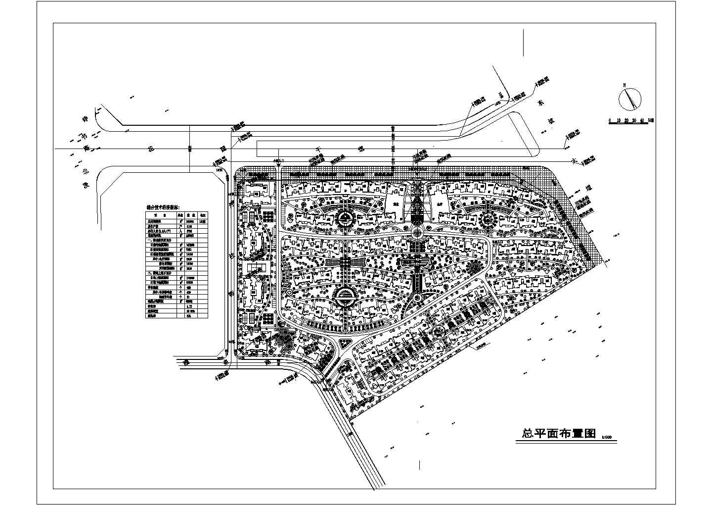 【武汉】某商业居民小区建筑规划图