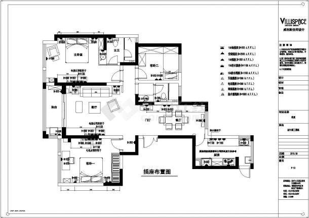 【常熟】世茂三房两厅公寓房装修设计图-图二