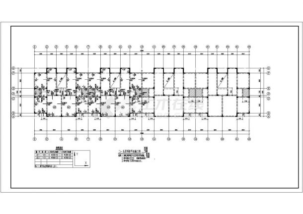 异形柱框架结构住宅楼结构施工图（六层桩基础）-图一