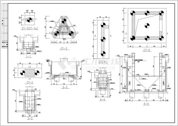 框架剪力墙结构住宅楼结构施工图（11层桩基础）-图一