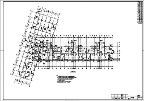 24层桩基础剪力墙公寓结构施工图（6度抗震）-图一