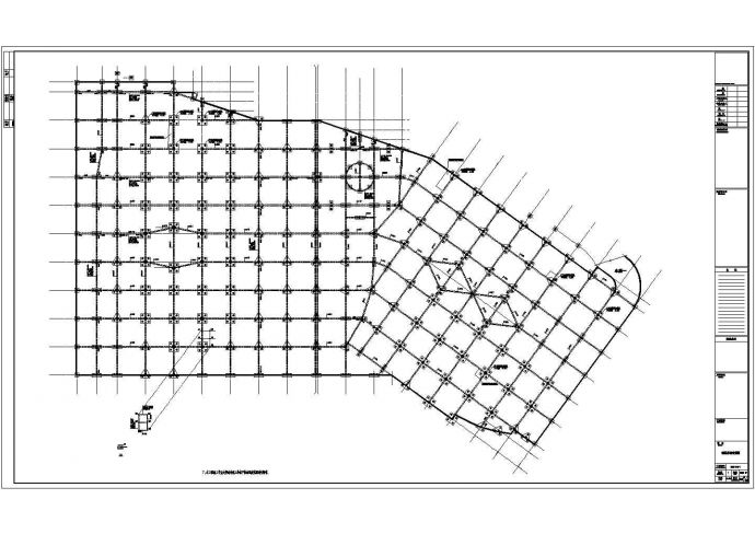 框架结构商住楼结构施工图（六层桩基础）_图1