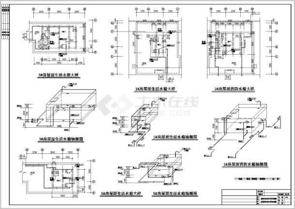 【江苏省】某高层建筑水箱泵房排水图-图一