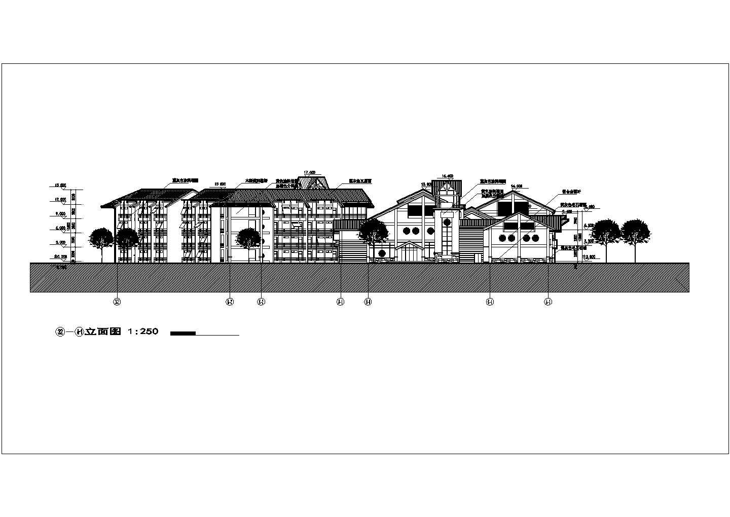 [重庆]某10875㎡四层温泉度假酒店建筑施工图（带效果图）