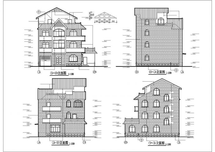 某市高档单体别墅建筑设计施工图纸_图1