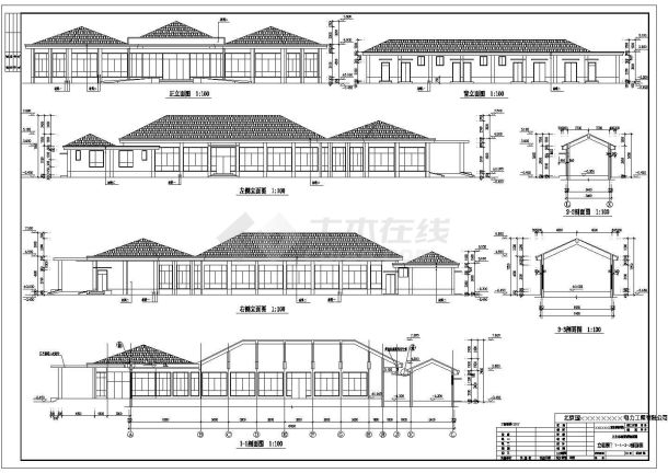 赣州上水库值班房详细建筑施工图-图二