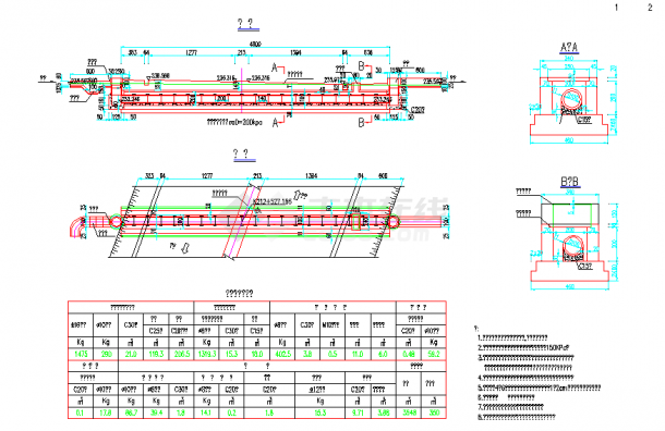 3个倒虹吸涵洞设计图（含管节图）-图二
