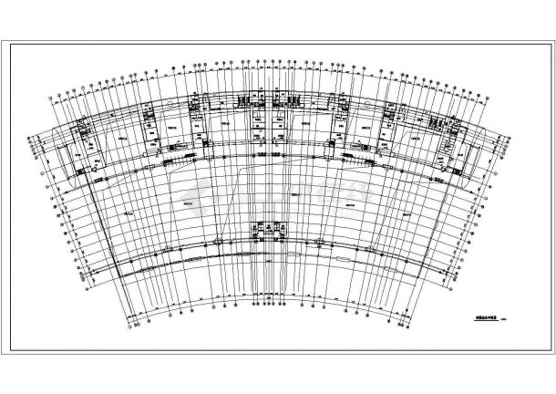 某两层扇形会展中心建筑设计施工图-图二