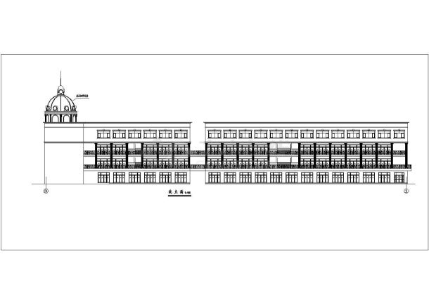 某四层欧式商场建筑施工图纸（全套）-图一