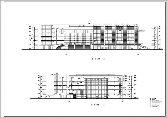 某学院五层图书馆建筑施工图（全套）_图1