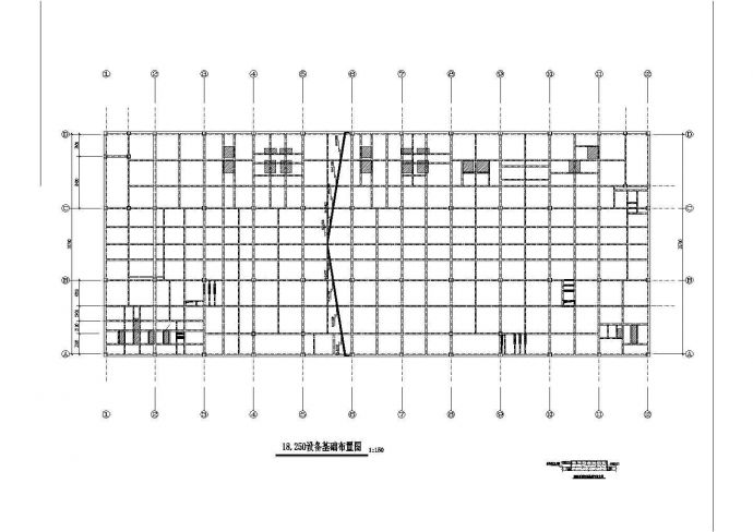 四层框架研发生产大楼结构施工图（6m层高）_图1