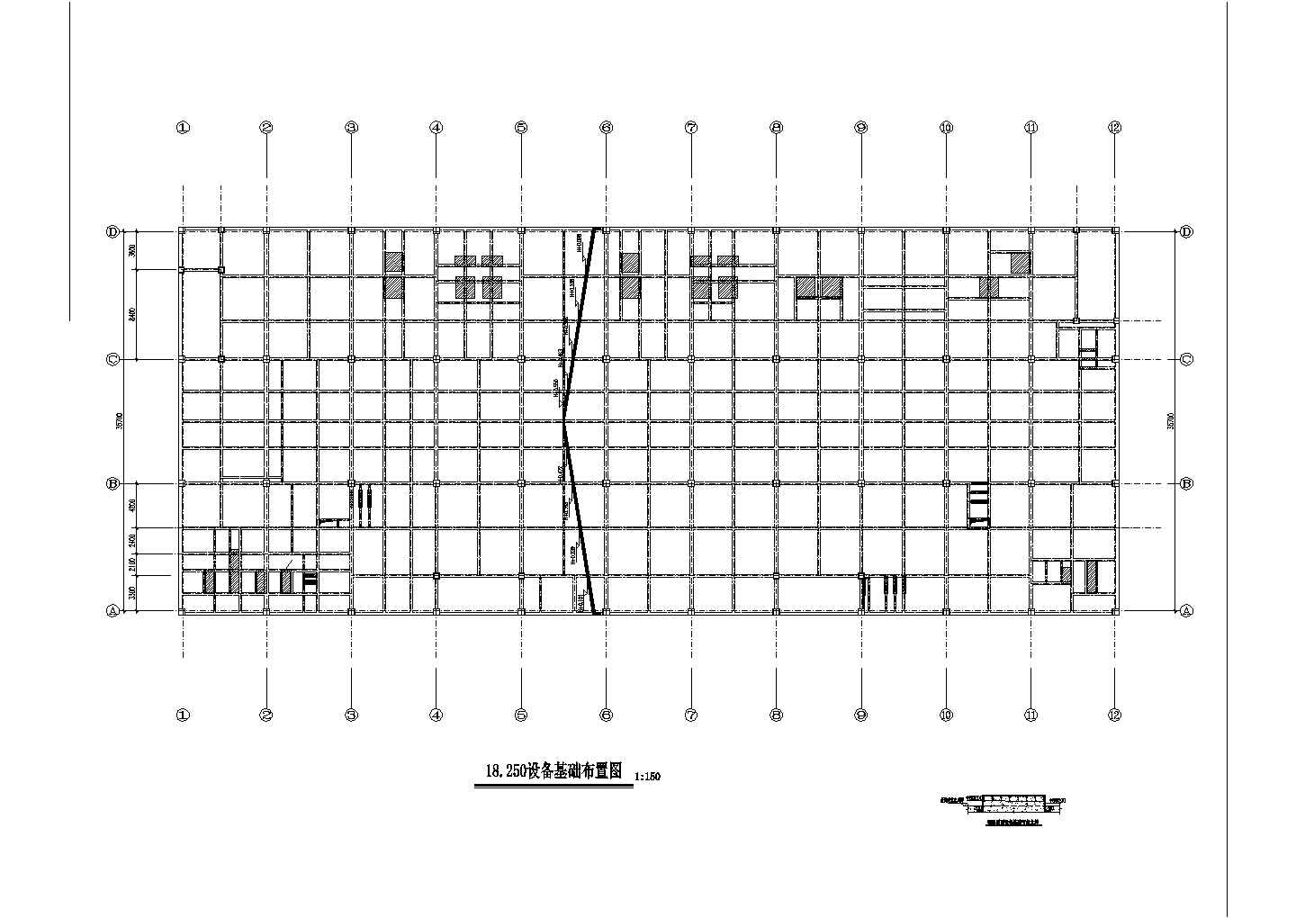 四层框架研发生产大楼结构施工图（6m层高）