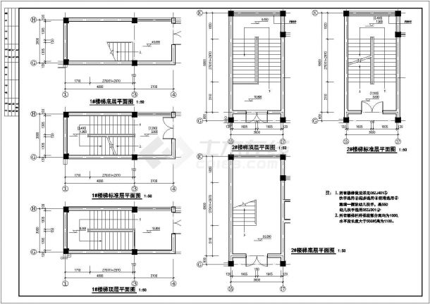 [江苏]2194平方三层框架结构12班幼儿园建筑施工图VIP-图一